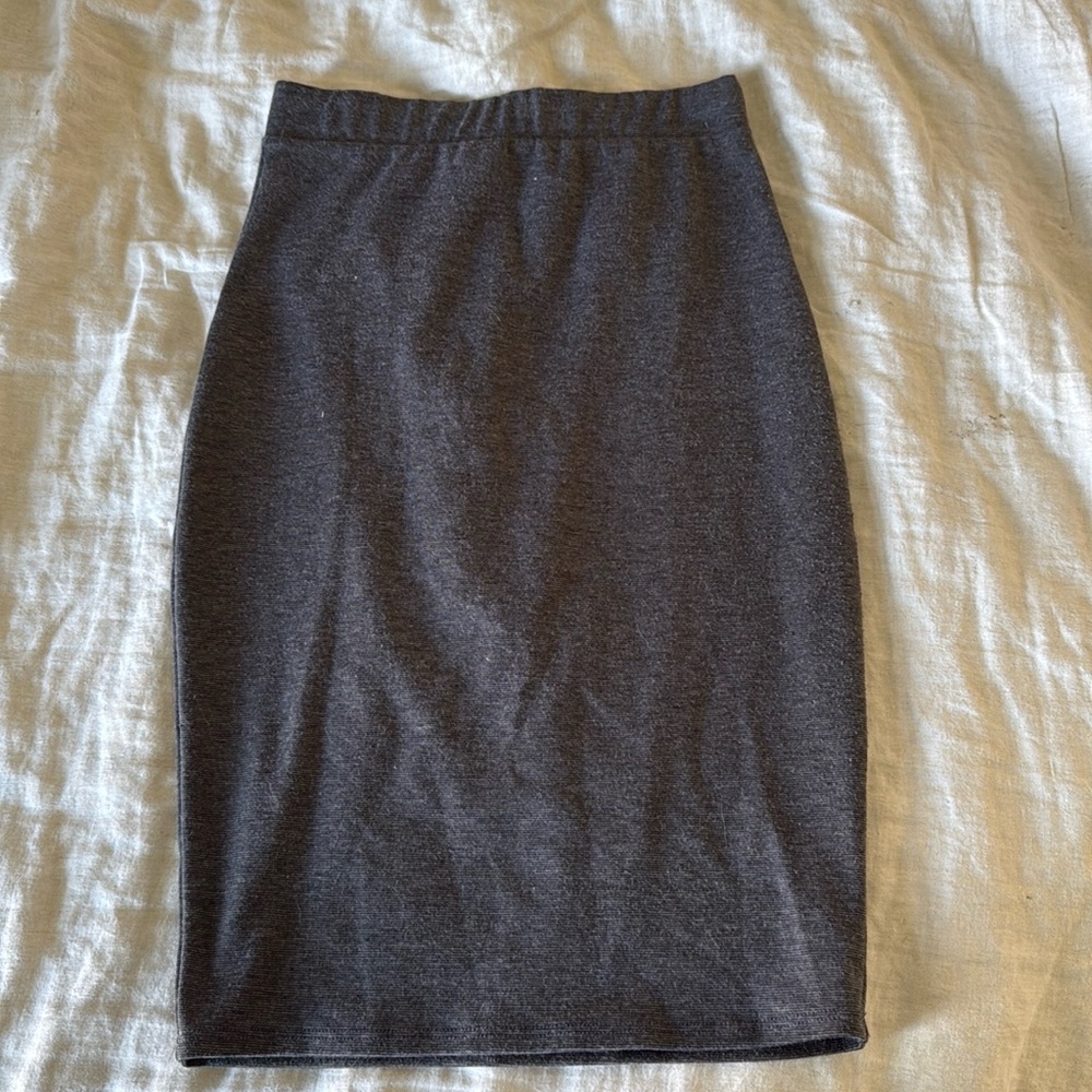 Gray Pencil Skirt